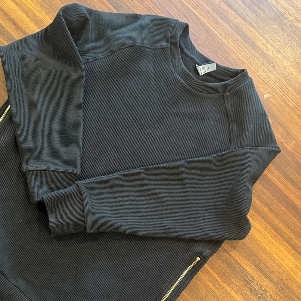 Varley ribbed tunic style sweatshirt with zip - medium